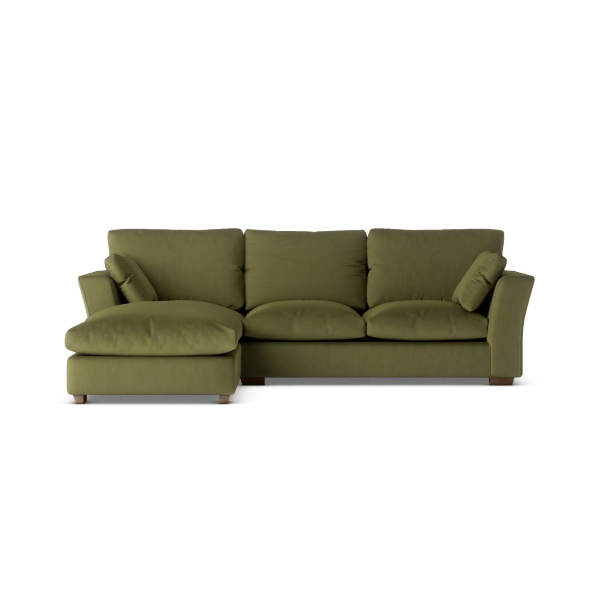 Blakeney Luxury Velvet Corner Chaise Sofa Luxury Velvet Olive – image 3