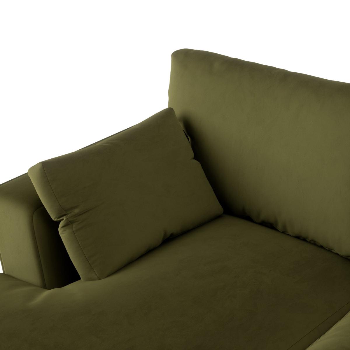 Blakeney Luxury Velvet Corner Chaise Sofa Luxury Velvet Olive – image 6