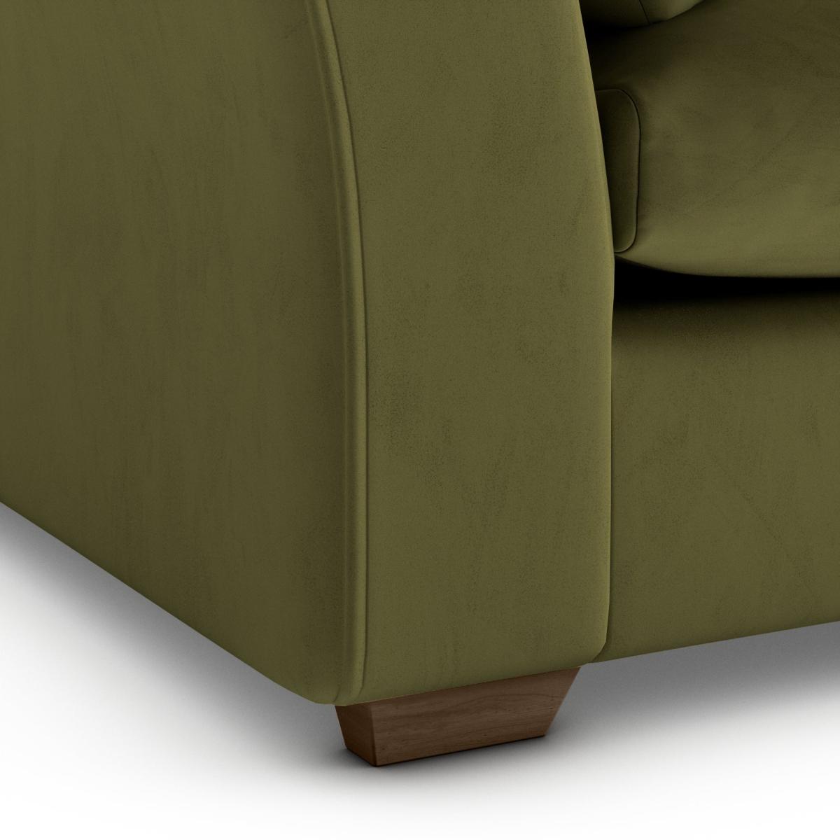 Blakeney Luxury Velvet Corner Chaise Sofa Luxury Velvet Olive – image 7