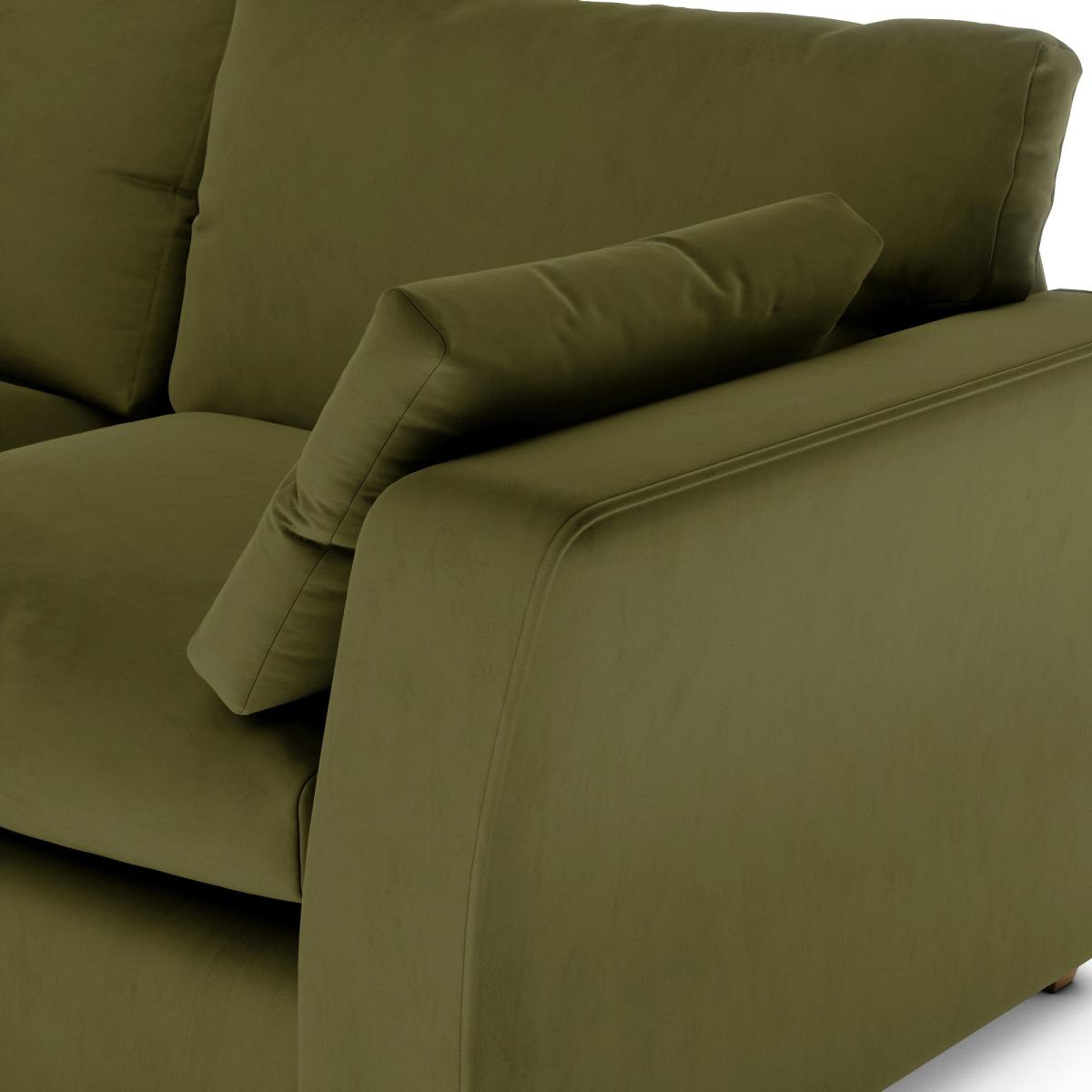 Blakeney Luxury Velvet Corner Chaise Sofa Luxury Velvet Olive – image 8
