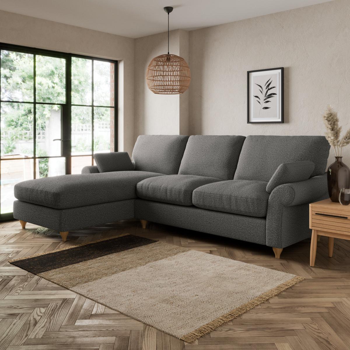 Salisbury Cosy Marl Left Hand Corner Sofa Cosy Marl Granite – image 1