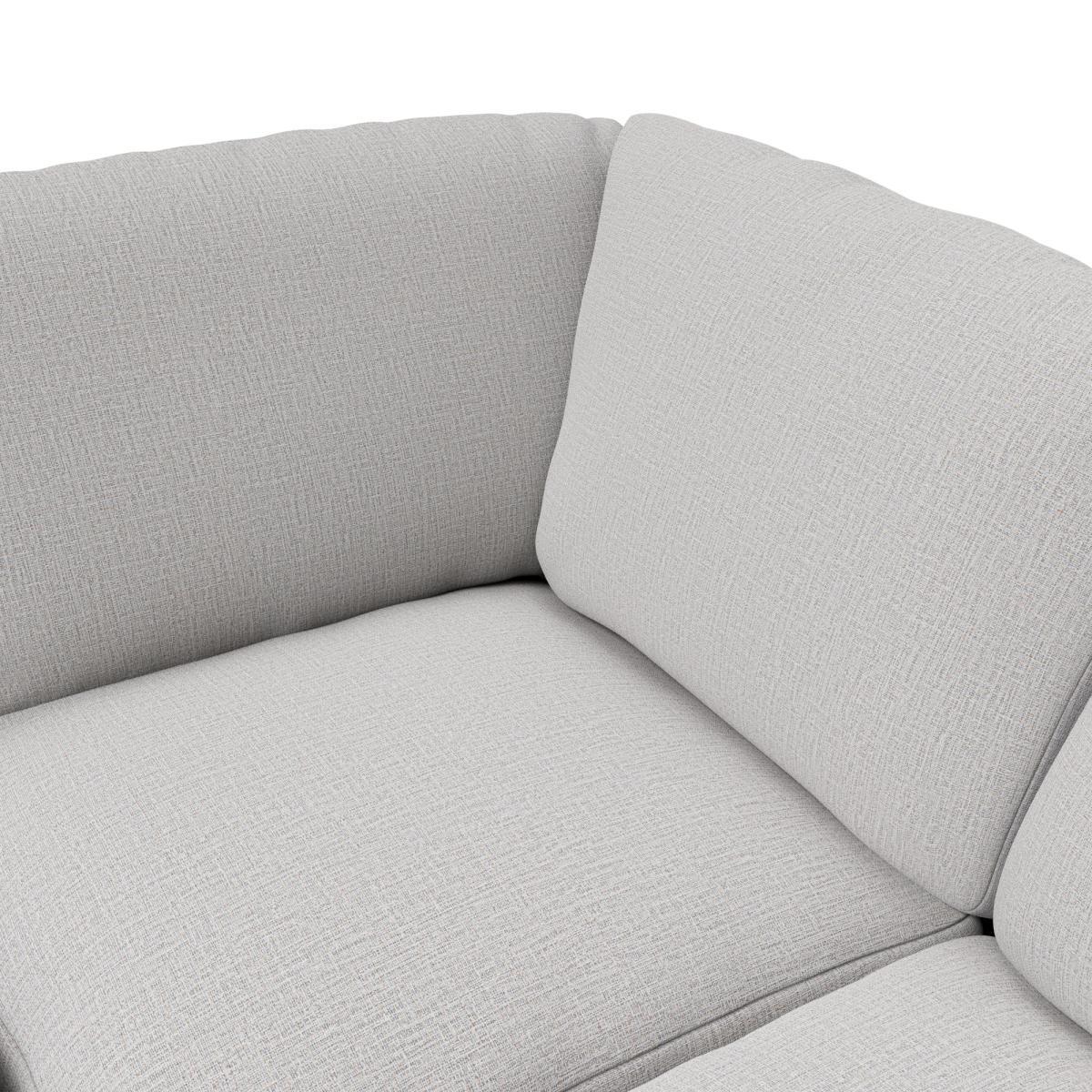 Darwin Textured Weave Right Hand Corner Sofa Textured Weave Silver – image 8