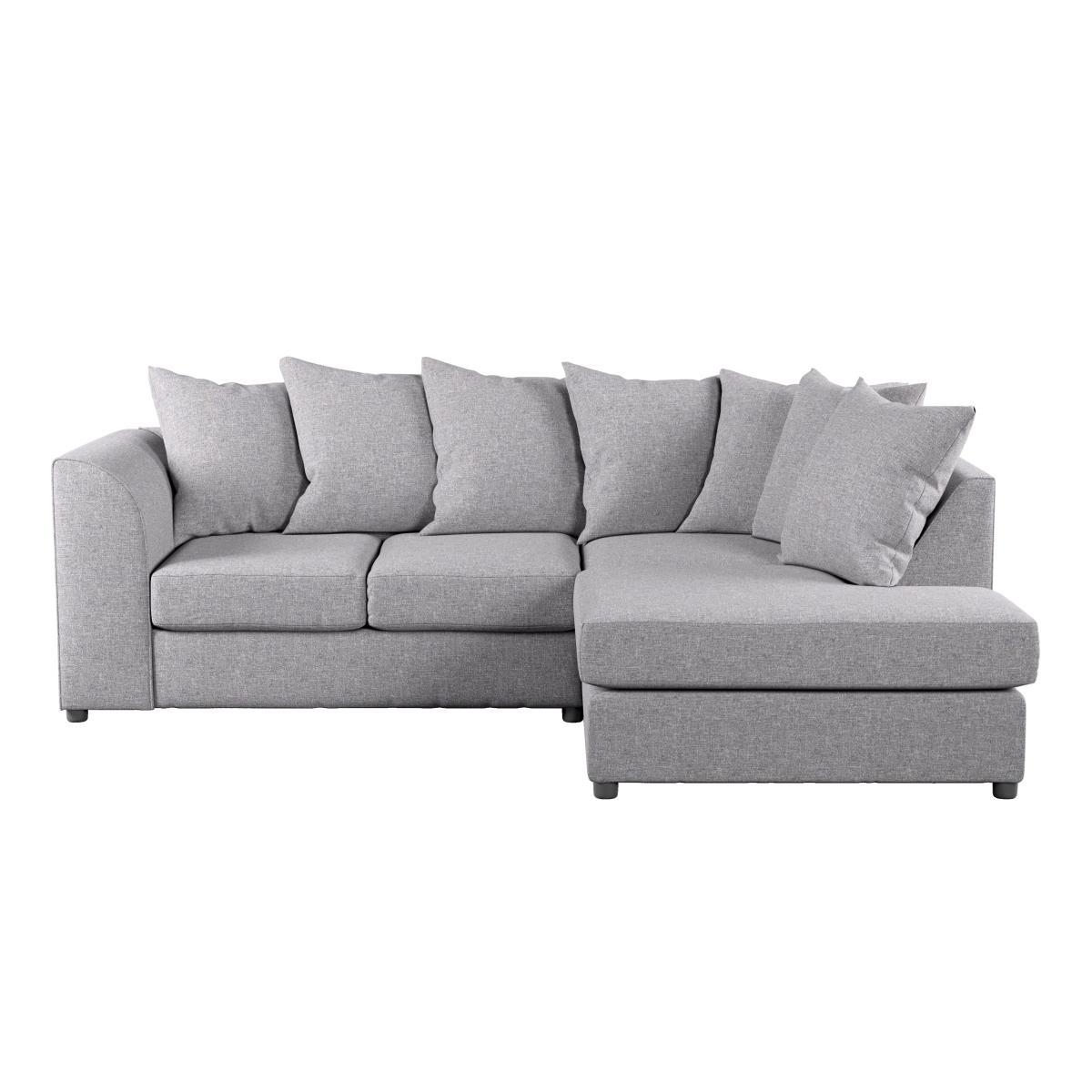 Blake Soft Texture Fabric Corner Sofa Grey – image 3