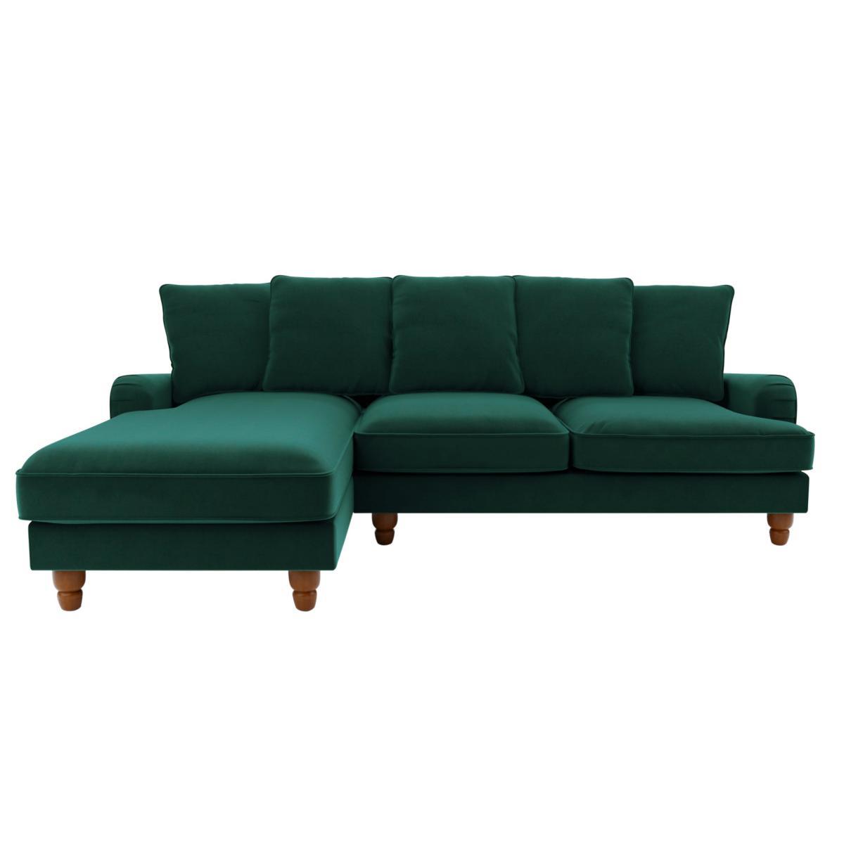 Beatrice Scatter Back Velvet Left Hand Corner Sofa Bottle (Green) – image 2