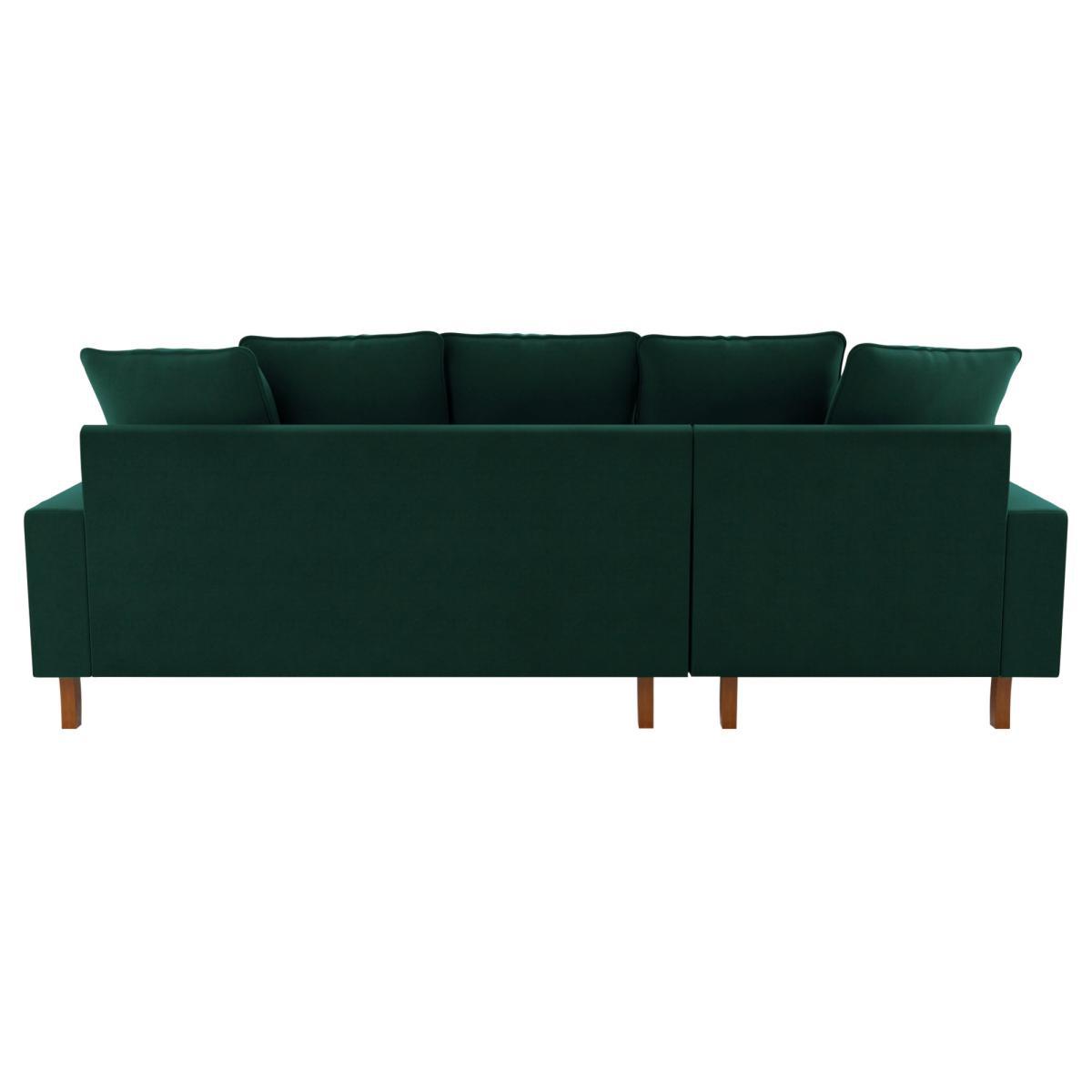 Beatrice Scatter Back Velvet Left Hand Corner Sofa Bottle (Green) – image 4