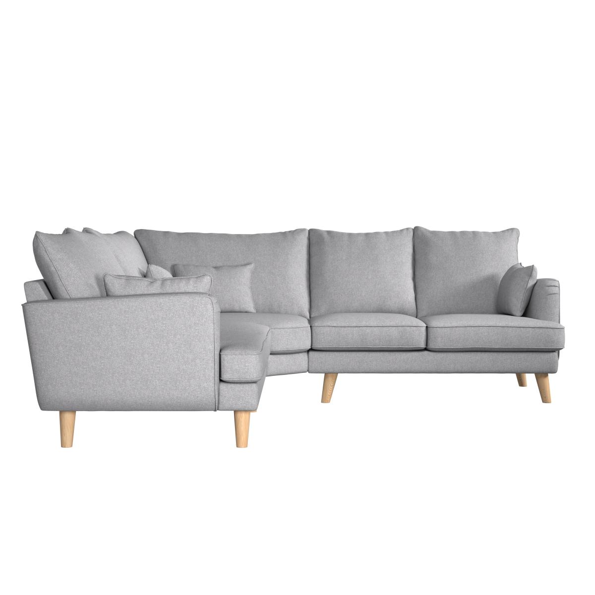 Estelle Silver Textured Weave Corner Sofa Silver – image 6