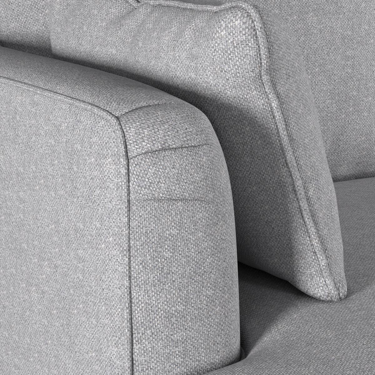 Estelle Silver Textured Weave Corner Sofa Silver – image 7