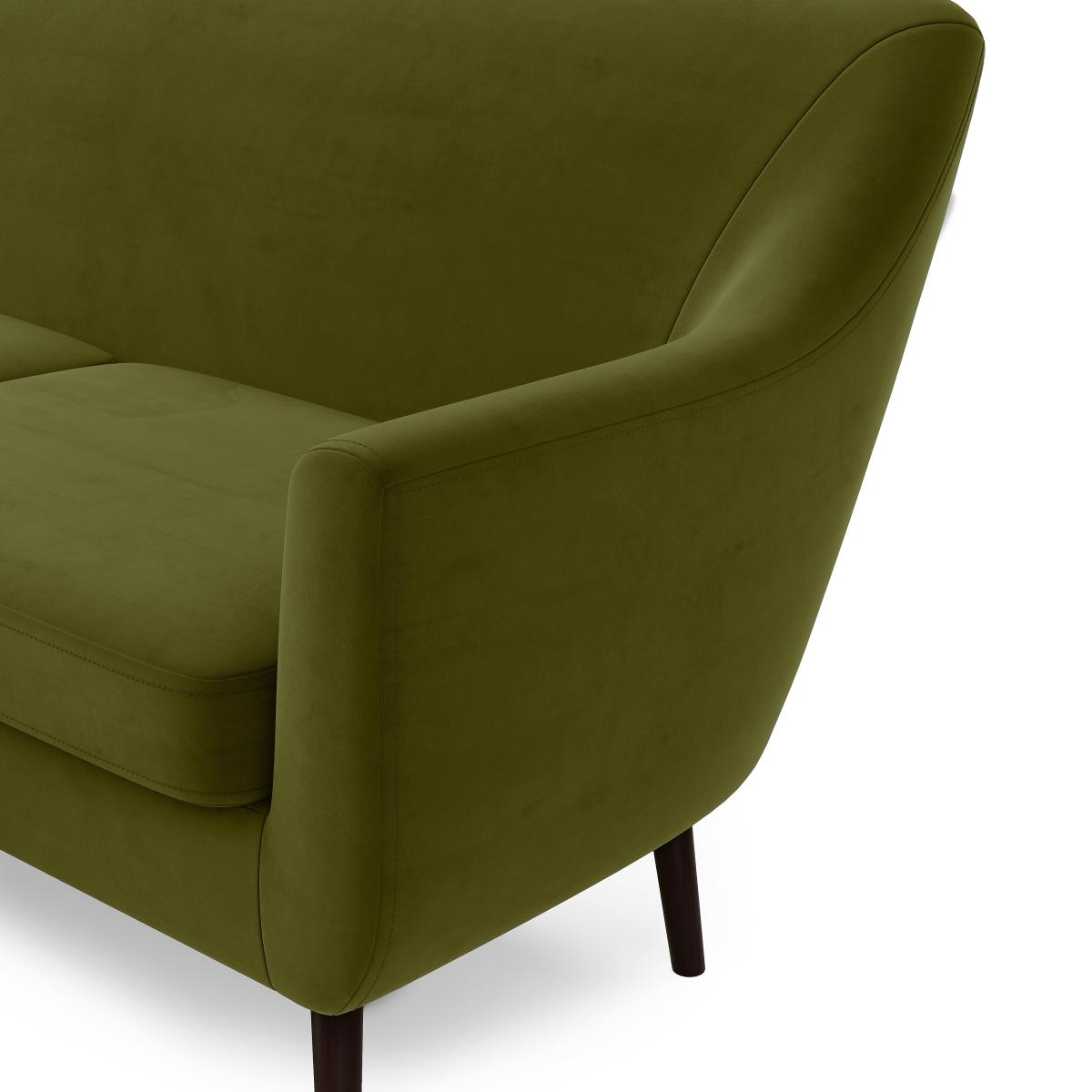 Eddie Velvet Compact Corner Chaise Green – image 7