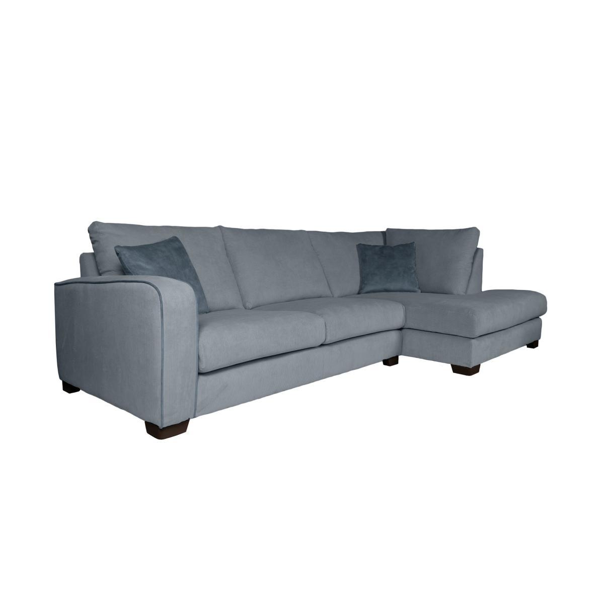 Carson Corduroy Right Hand Corner Sofa Blue – image 2