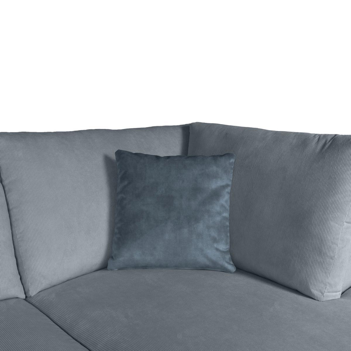 Carson Corduroy Right Hand Corner Sofa Blue – image 4
