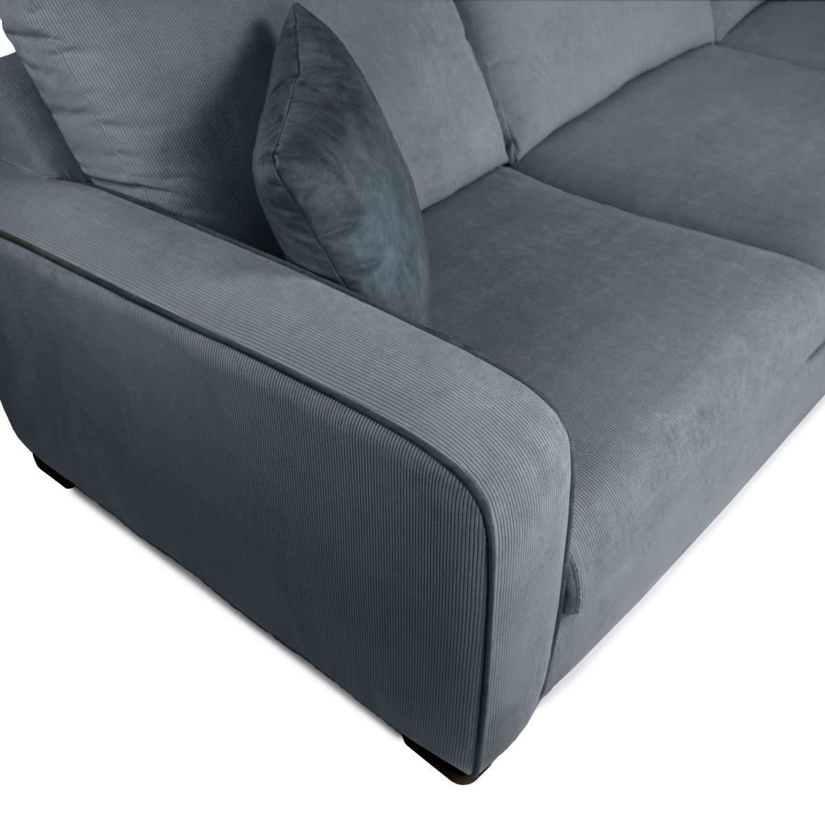 Carson Corduroy Right Hand Corner Sofa Blue – image 5