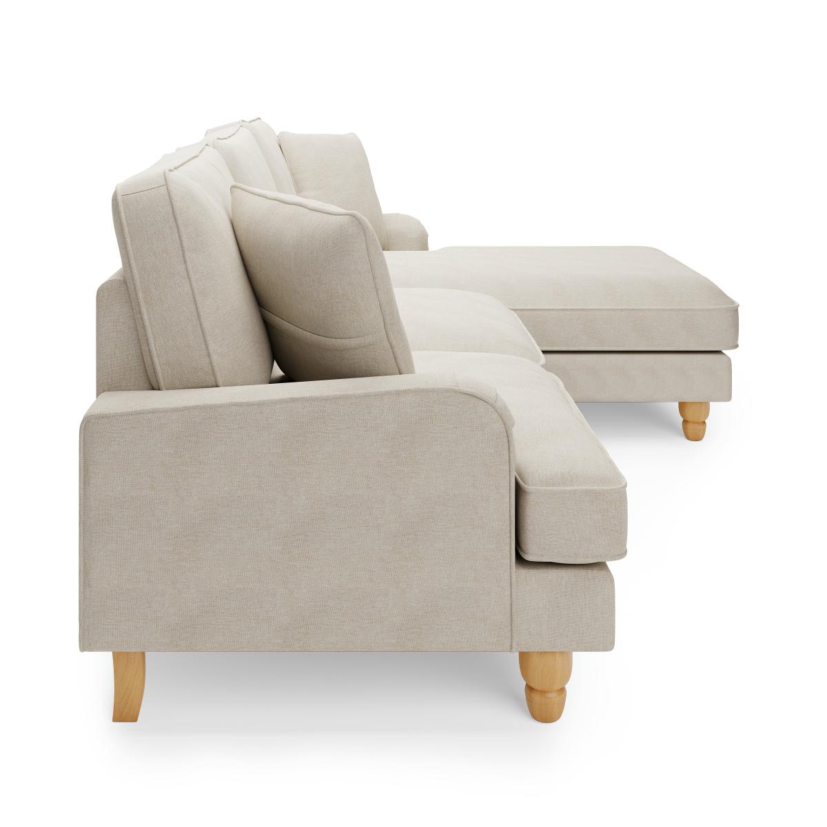 Beatrice Luna Right Hand Corner Chaise Brown – image 4