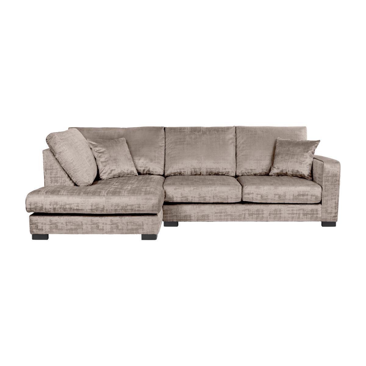 Carson Distressed Velvet Left Hand Corner Sofa Mink – image 1