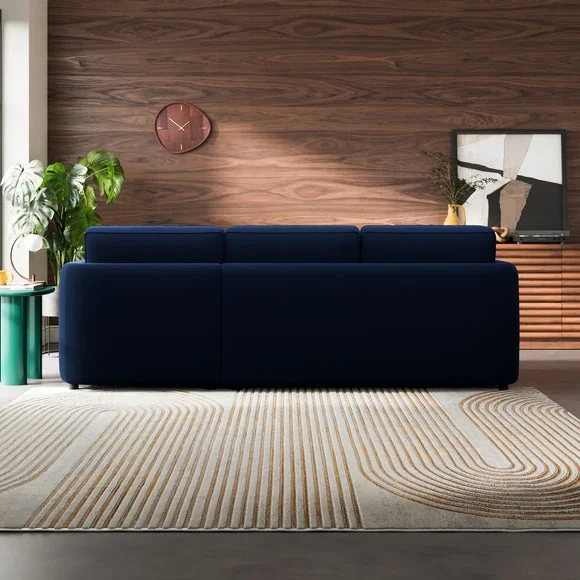 Zoe II Velvet Corner Chaise Sofa – image 2