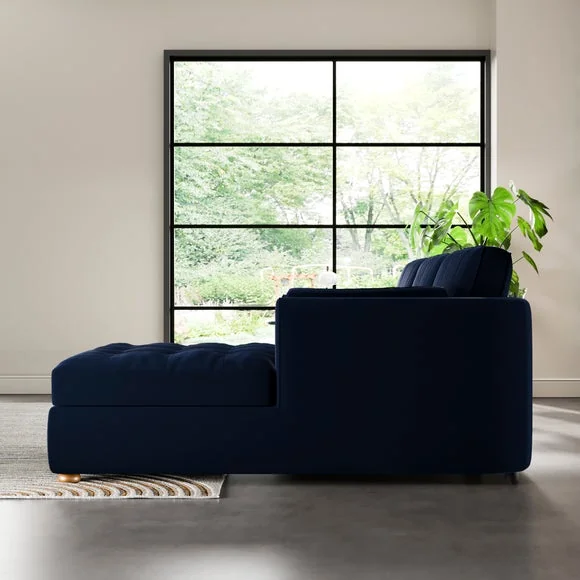 Zoe II Velvet Corner Chaise Sofa – image 3