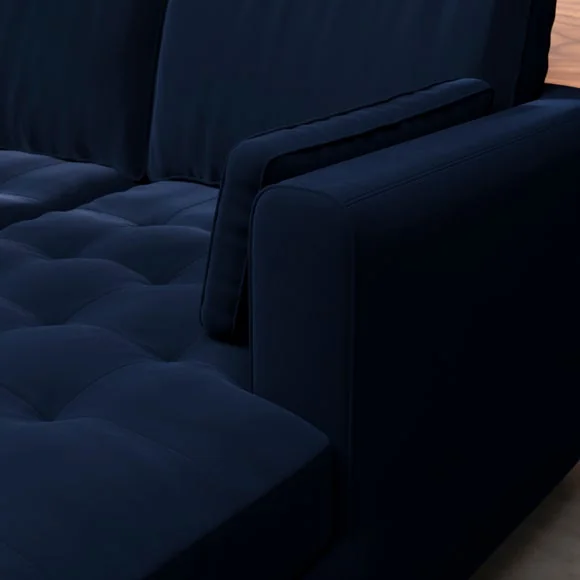 Zoe II Velvet Corner Chaise Sofa – image 4