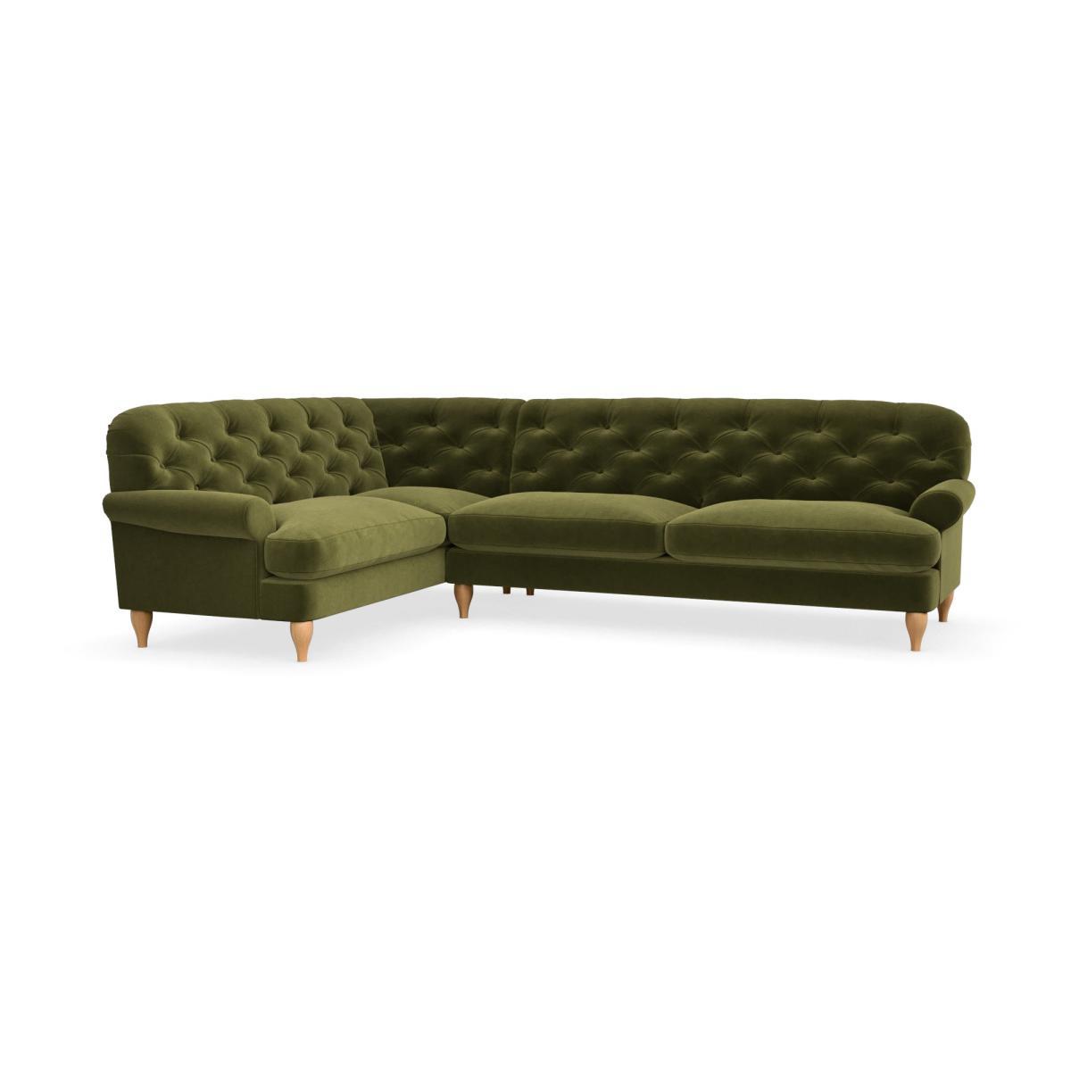 Canterbury Luxury Velvet Left Hand Corner Sofa Luxury Velvet Olive – image 2