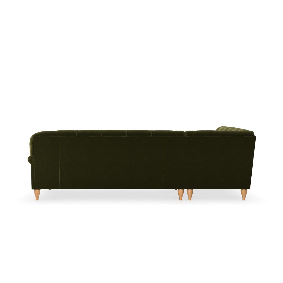 Canterbury Luxury Velvet Left Hand Corner Sofa Luxury Velvet Olive – image 4