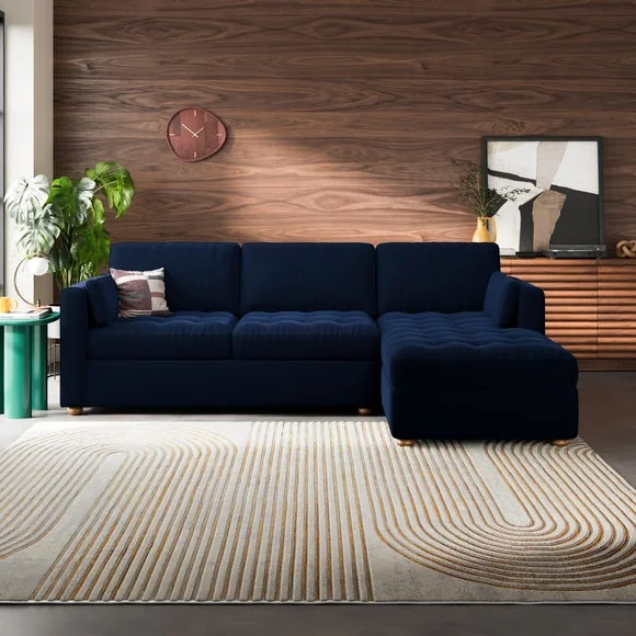 Zoe II Velvet Corner Storage Sofa Bed – image 2