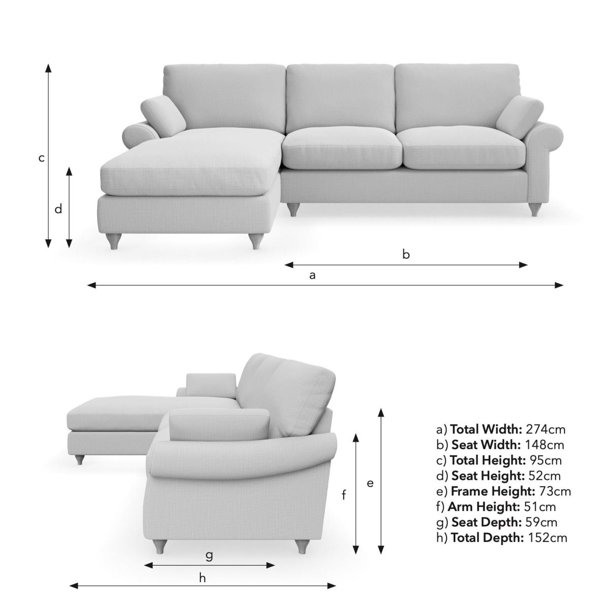 Salisbury Woolly Marl Left Hand Corner Sofa Woolly Marl Warm Grey – image 9
