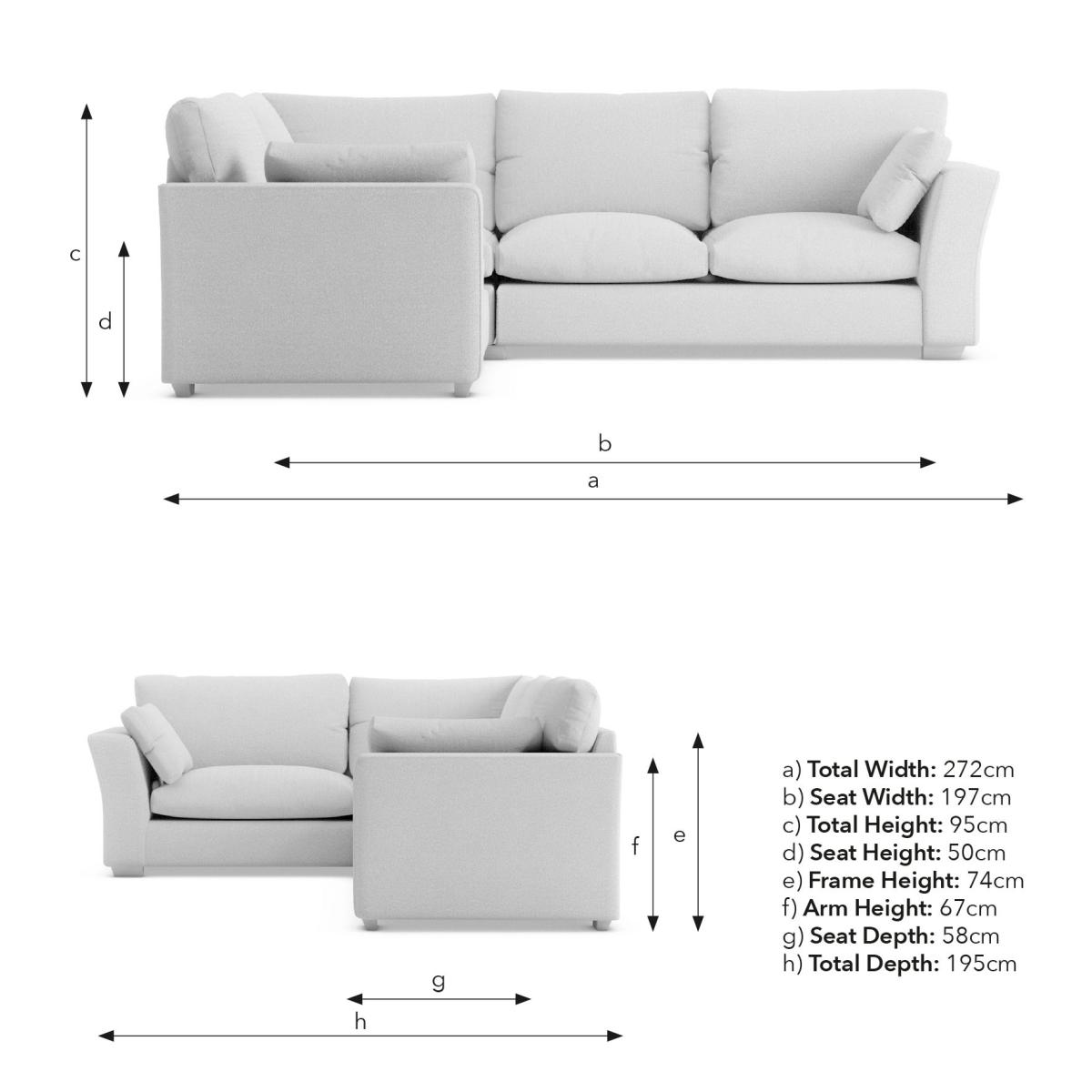 Blakeney Textured Weave Corner Sofa Textured Weave Graphite – image 9