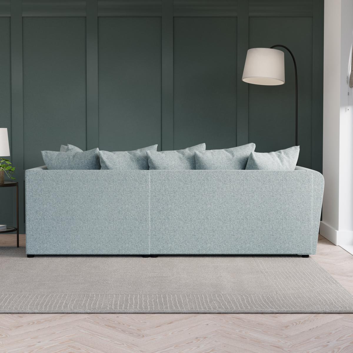 Blake Soft Texture Fabric Corner Sofa Soft Texture Soft Blue – image 4