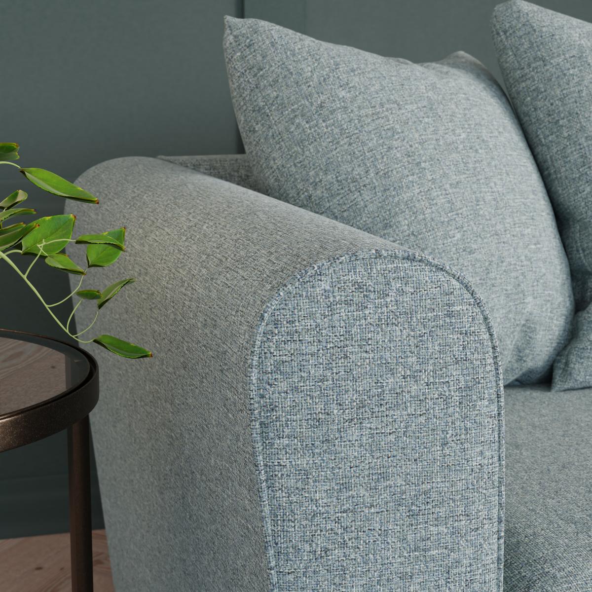 Blake Soft Texture Fabric Corner Sofa Soft Texture Soft Blue – image 5