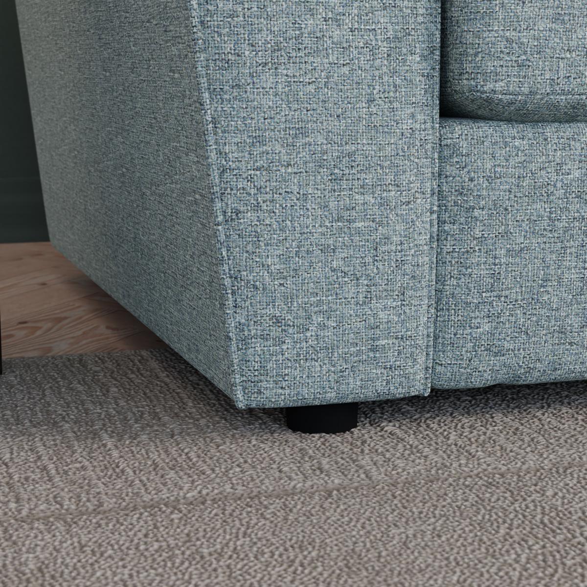 Blake Soft Texture Fabric Corner Sofa Soft Texture Soft Blue – image 7