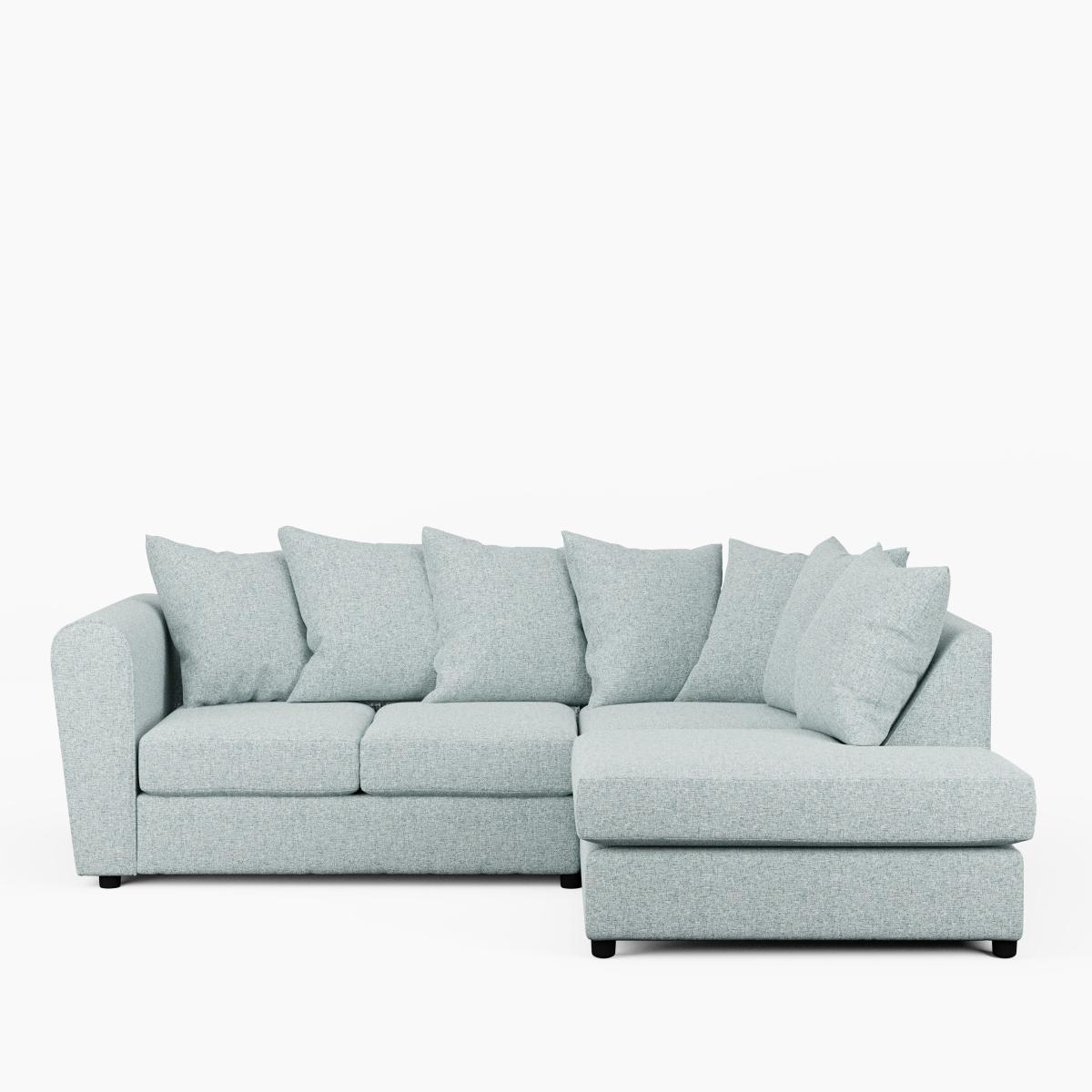 Blake Soft Texture Fabric Corner Sofa Soft Texture Soft Blue – image 8