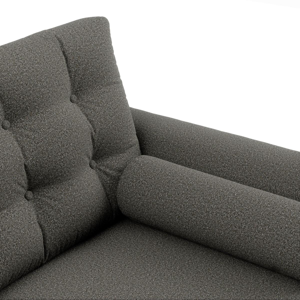 Lewes Woolly Marl Compact Corner Chaise Cosy Marl Soft Granite – image 6