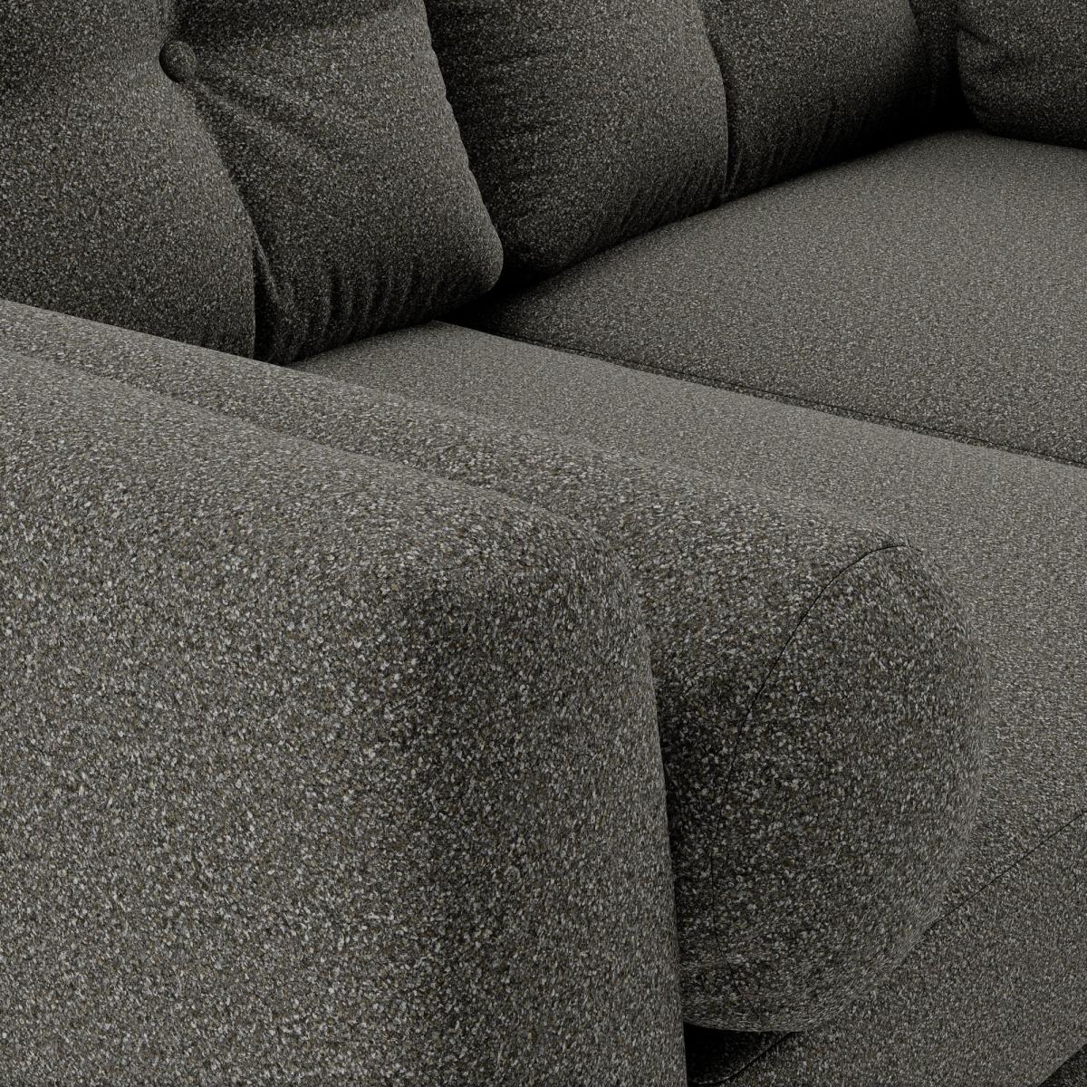 Lewes Woolly Marl Compact Corner Chaise Cosy Marl Soft Granite – image 8
