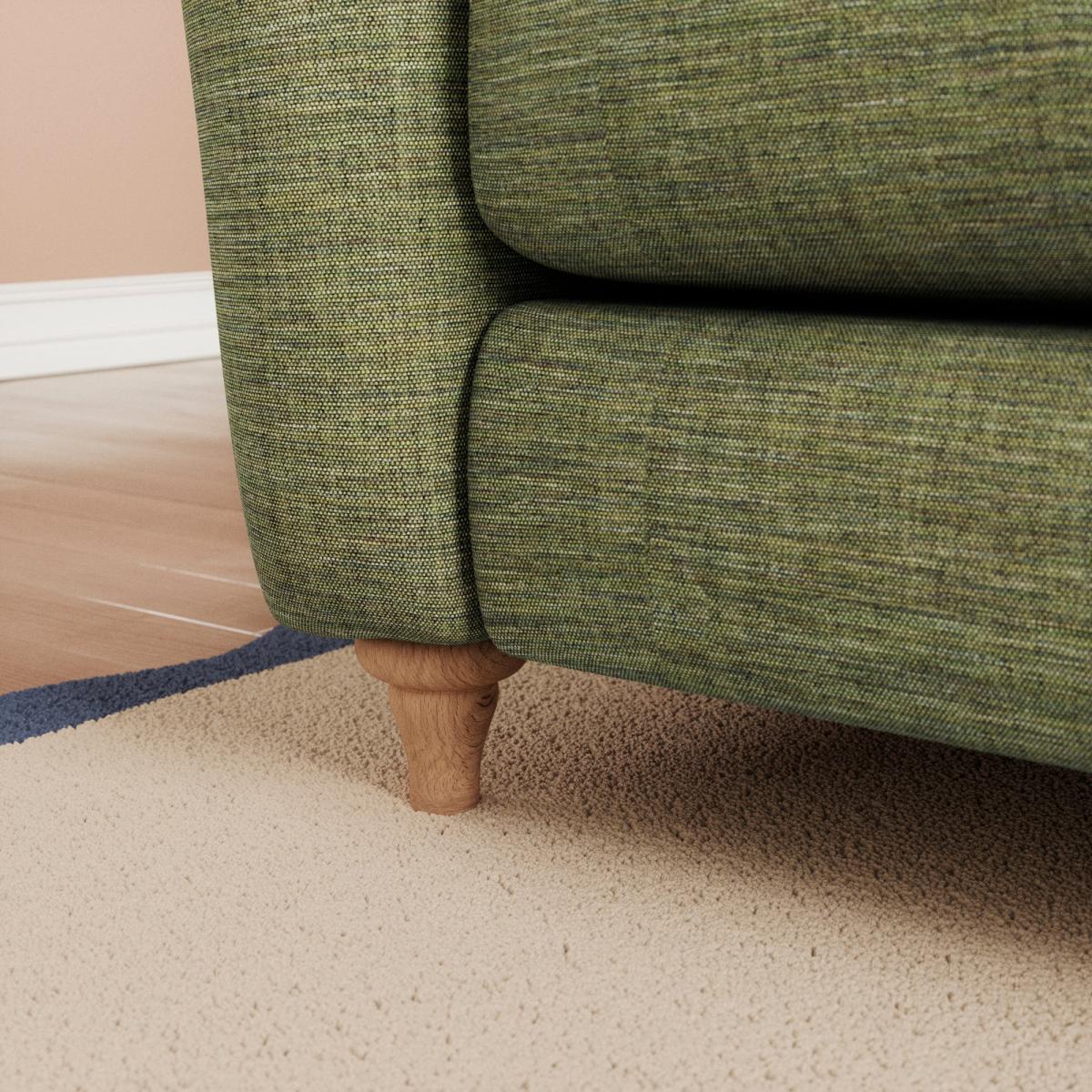 Hattie Slub Faux Linen Corner Chaise Slub Faux Linen Green – image 4