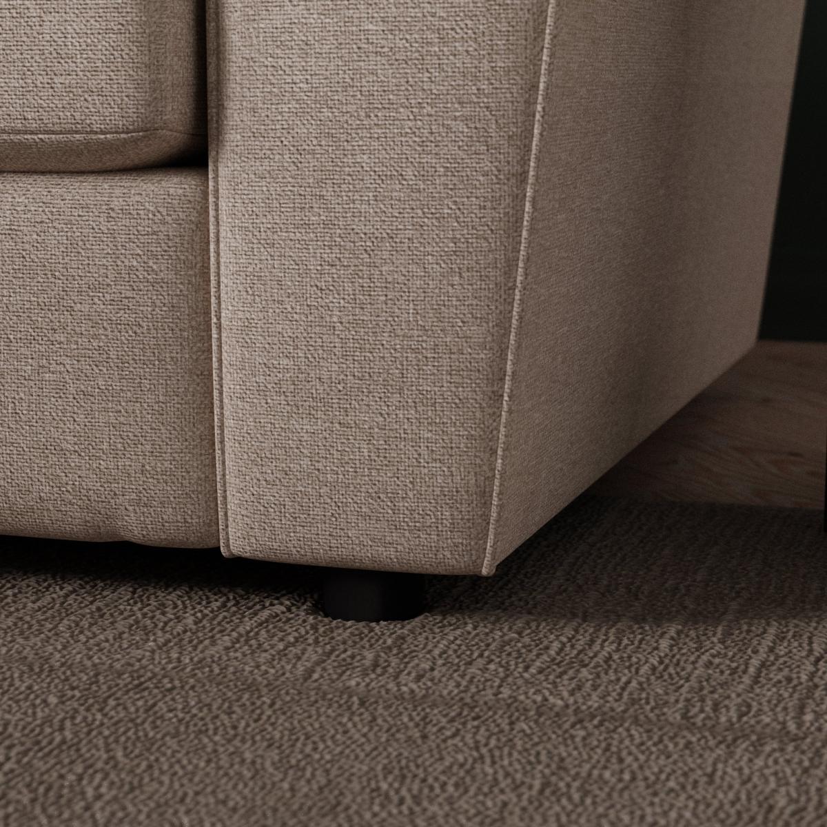 Blake Soft Texture Fabric Corner Sofa Soft Texture Natural – image 7