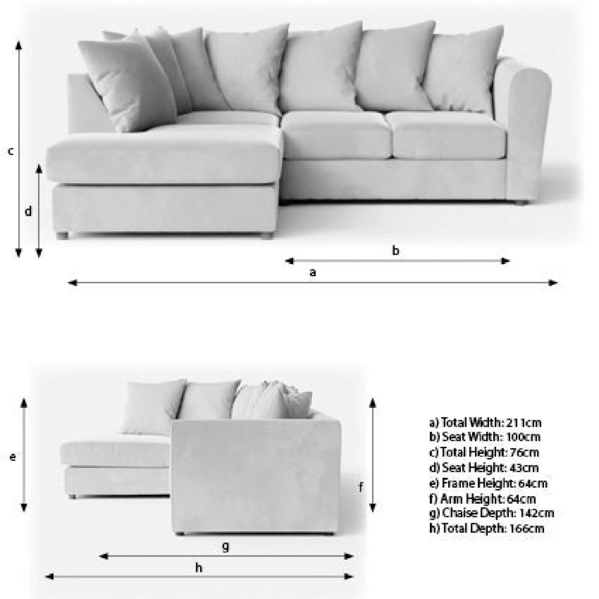 Blake Soft Texture Fabric Corner Sofa Soft Texture Natural – image 8