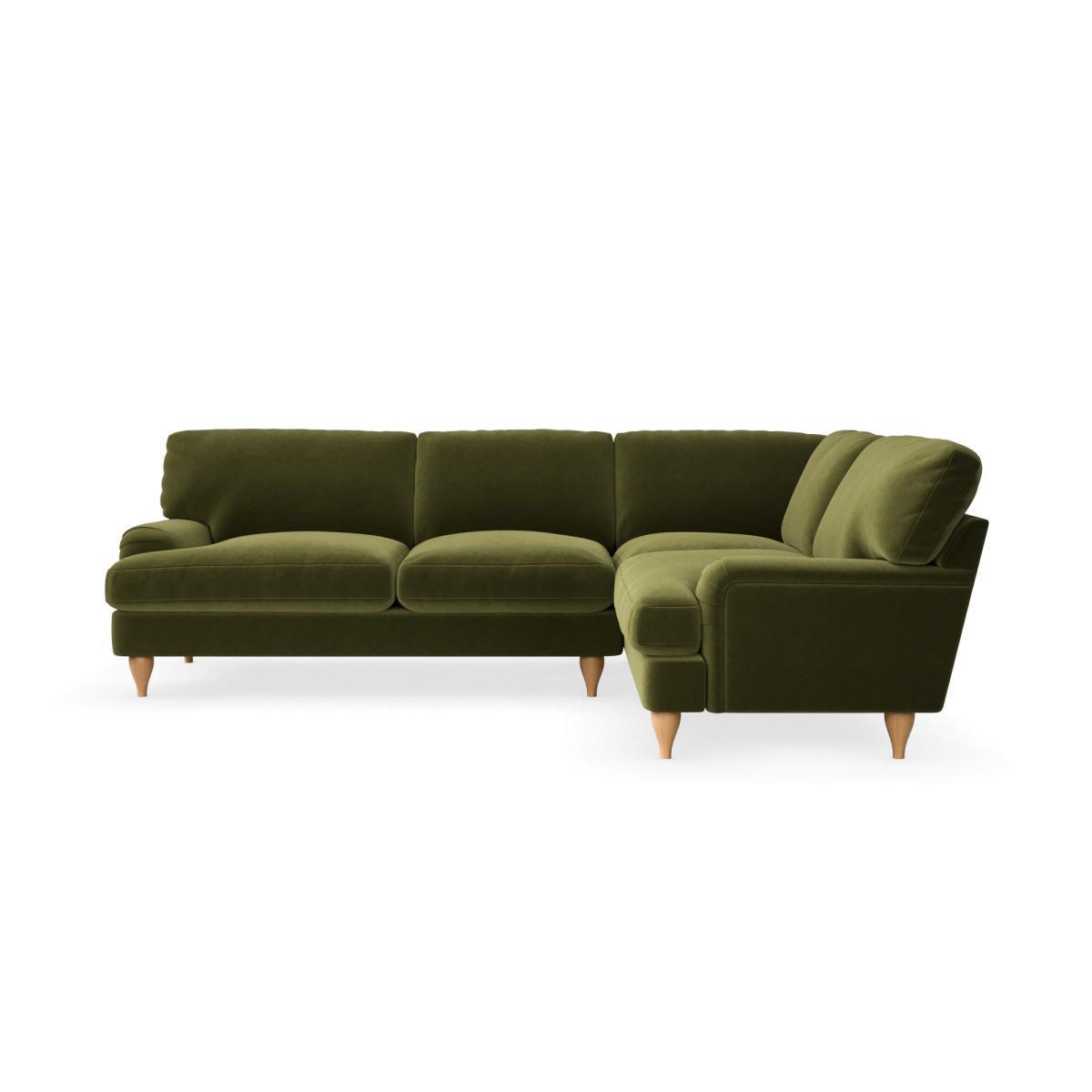 Darwin Luxury Velvet Right Hand Corner Sofa Luxury Velvet Olive – image 3