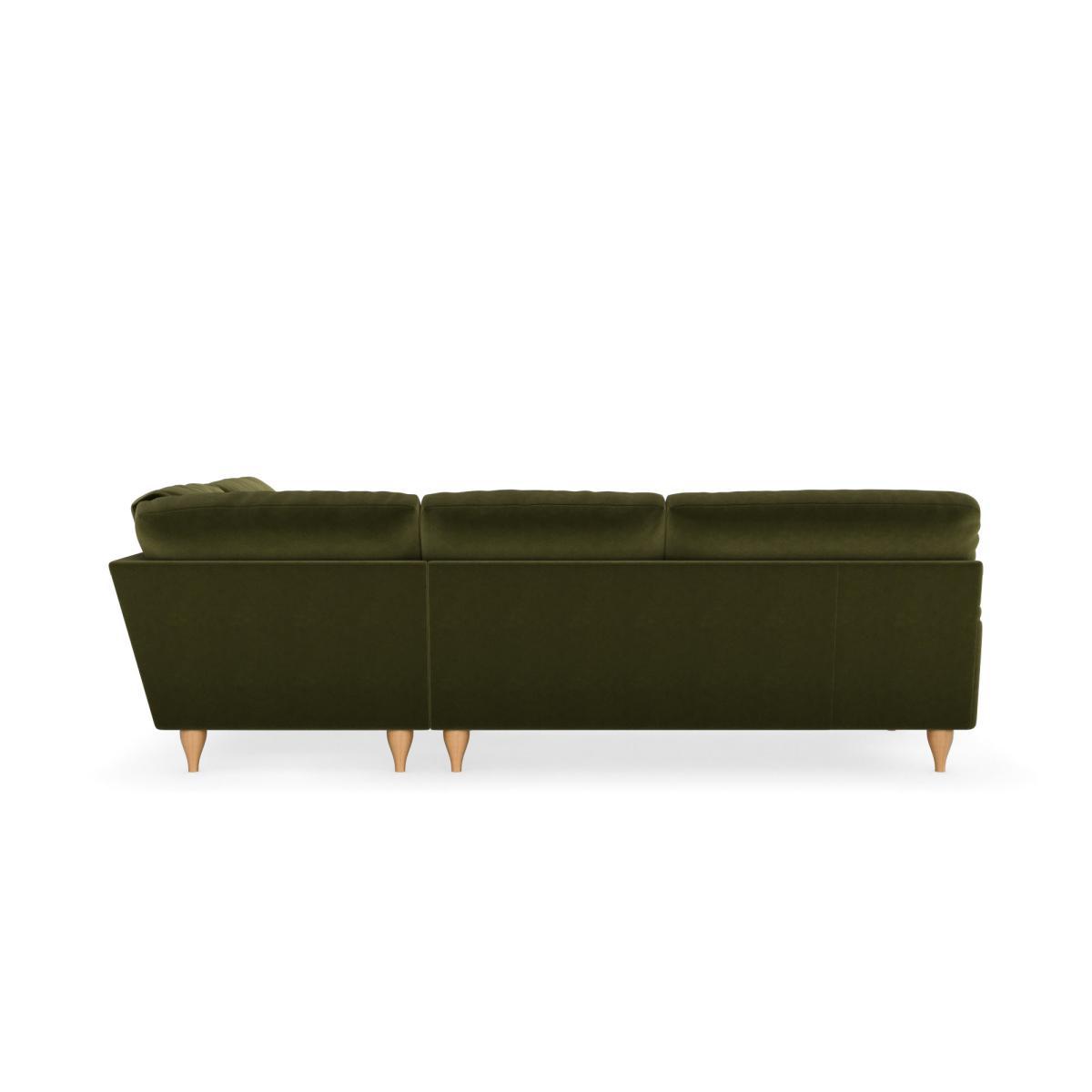 Darwin Luxury Velvet Right Hand Corner Sofa Luxury Velvet Olive – image 4