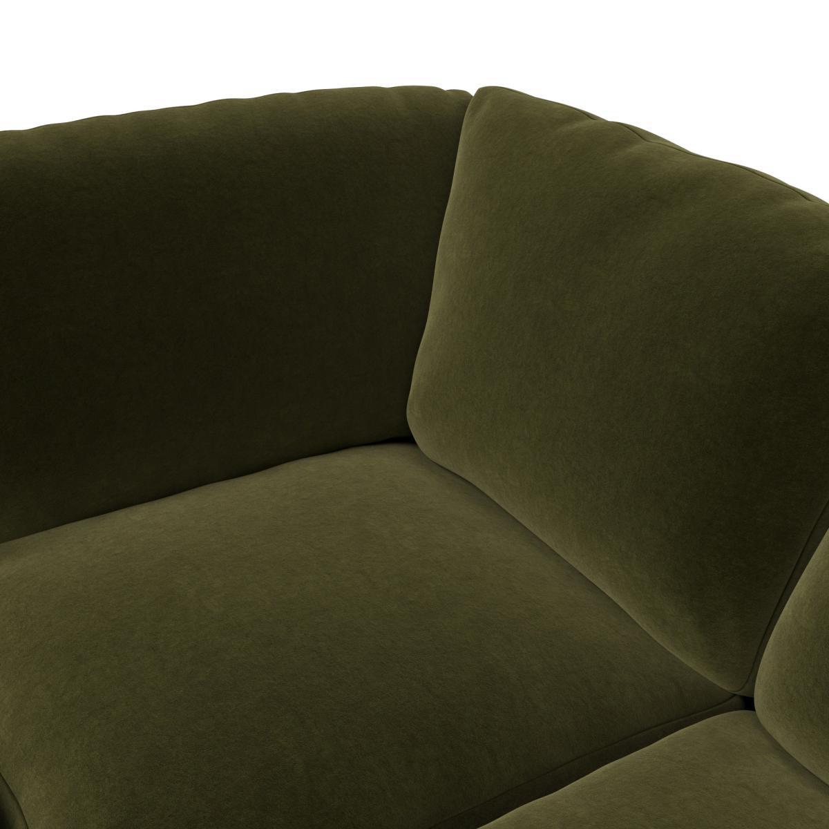 Darwin Luxury Velvet Right Hand Corner Sofa Luxury Velvet Olive – image 5