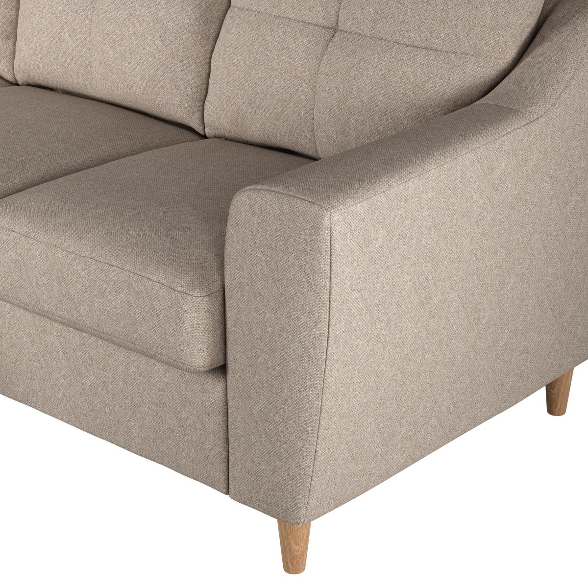 Baxter Textured Weave Corner Chaise Sofa Textured Weave Oatmeal – image 6