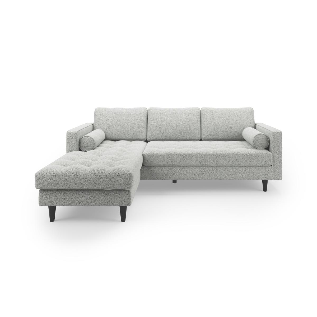 Zoe Boucle Left Hand Corner Chaise Light Grey – image 2