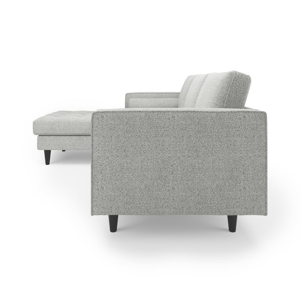 Zoe Boucle Left Hand Corner Chaise Light Grey – image 4