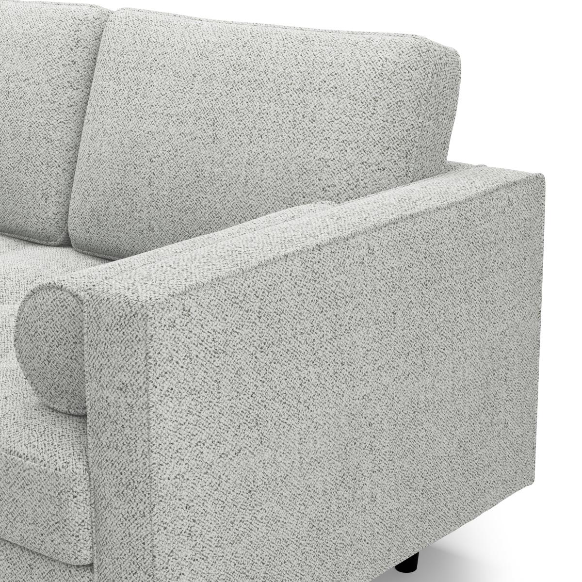 Zoe Boucle Left Hand Corner Chaise Light Grey – image 7