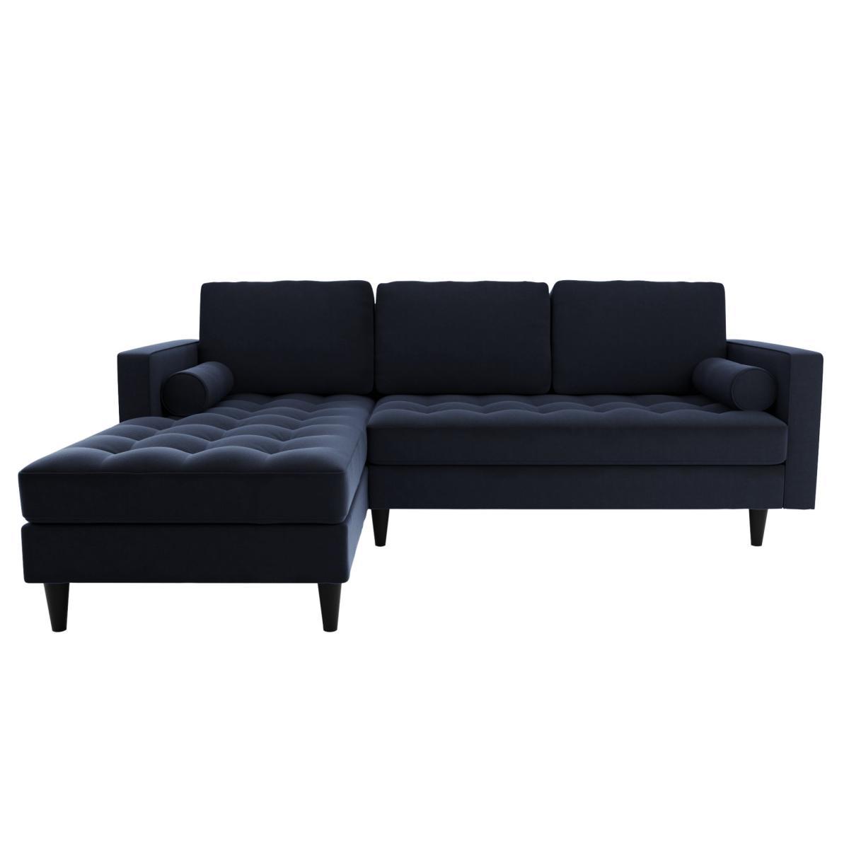 Zoe Velvet Left Hand Corner Sofa Luxe Navy – image 2