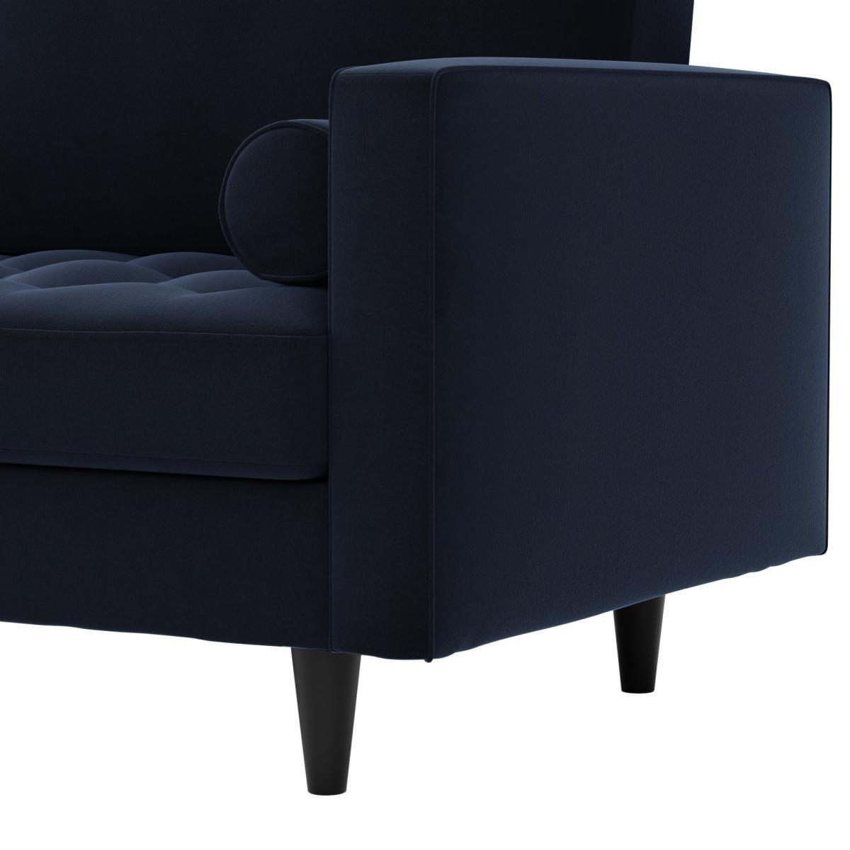 Zoe Velvet Left Hand Corner Sofa Luxe Navy – image 6