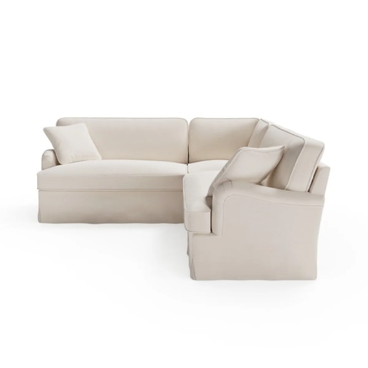 Beatrice II Faux Linen Fixed Loose Cover 4 Seater Corner Sofa – image 7