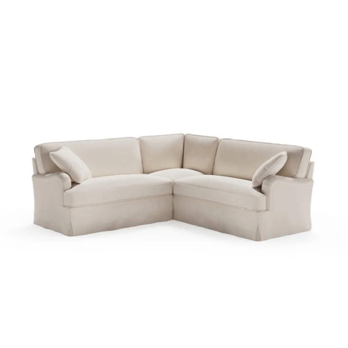 Beatrice II Faux Linen Fixed Loose Cover 4 Seater Corner Sofa – image 8