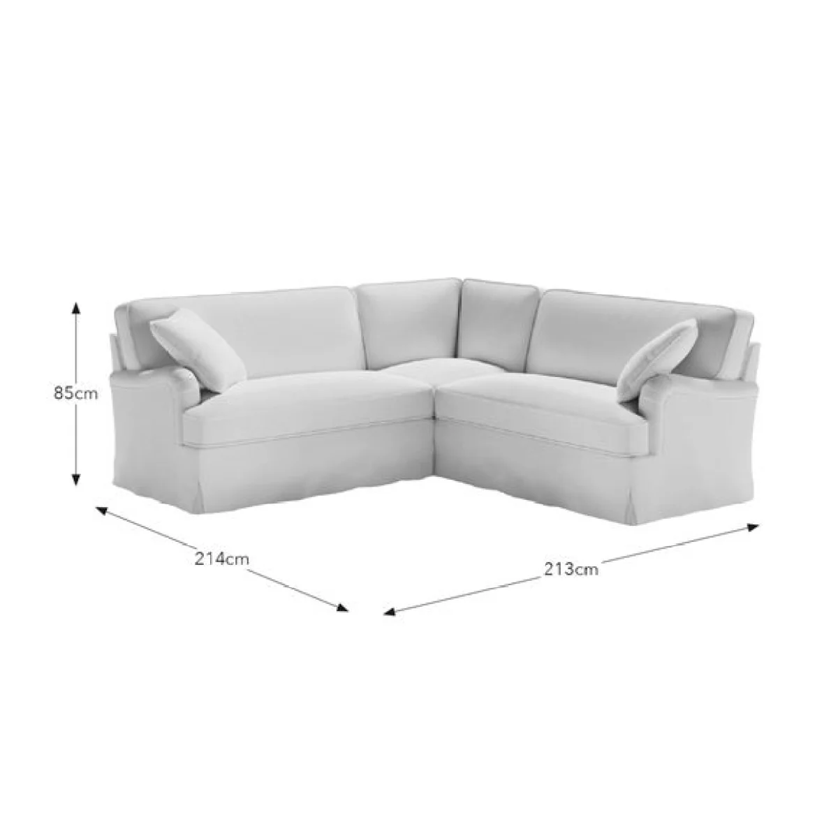 Beatrice II Faux Linen Fixed Loose Cover 4 Seater Corner Sofa – image 9
