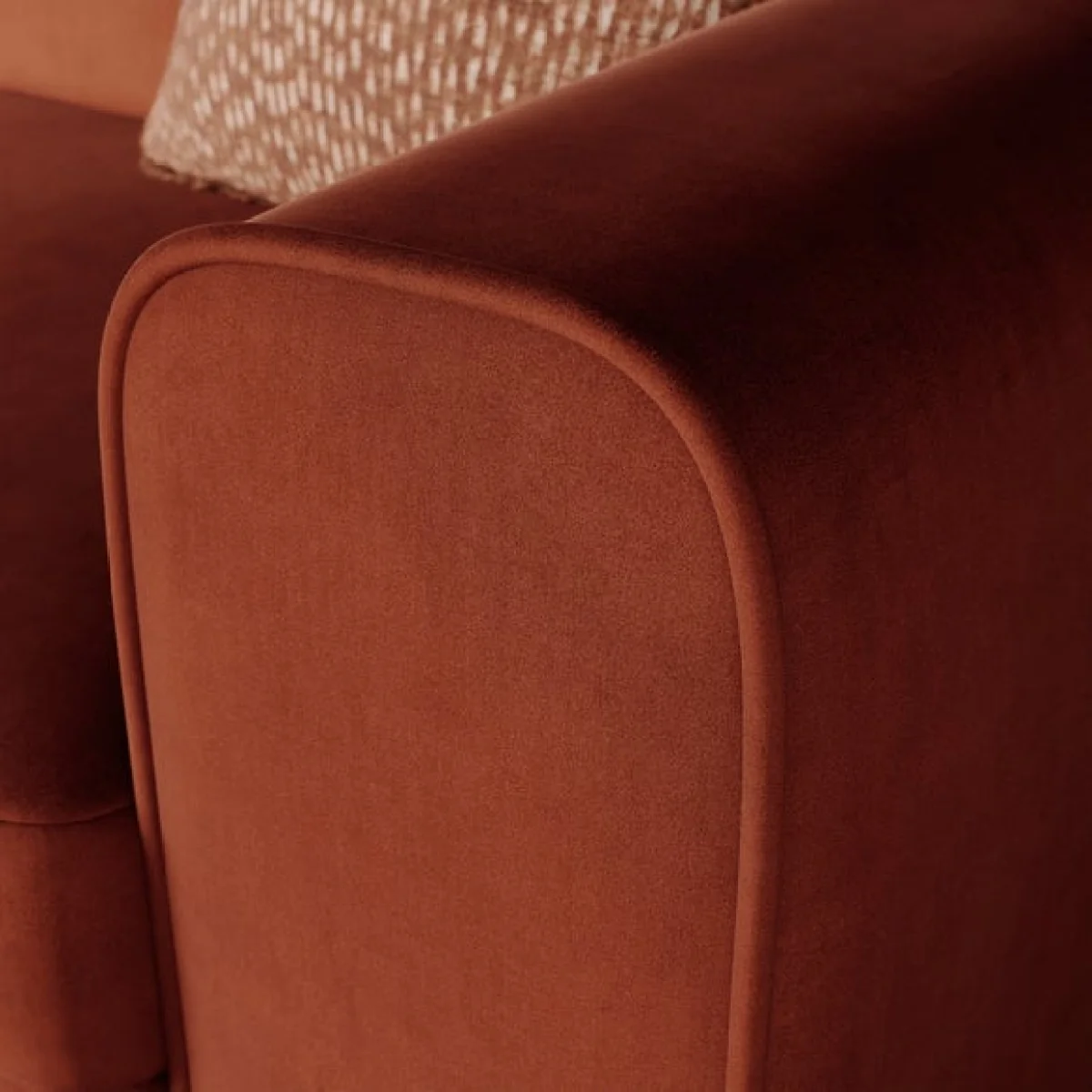 Abel Matte Velvet Corner Sofa – image 4
