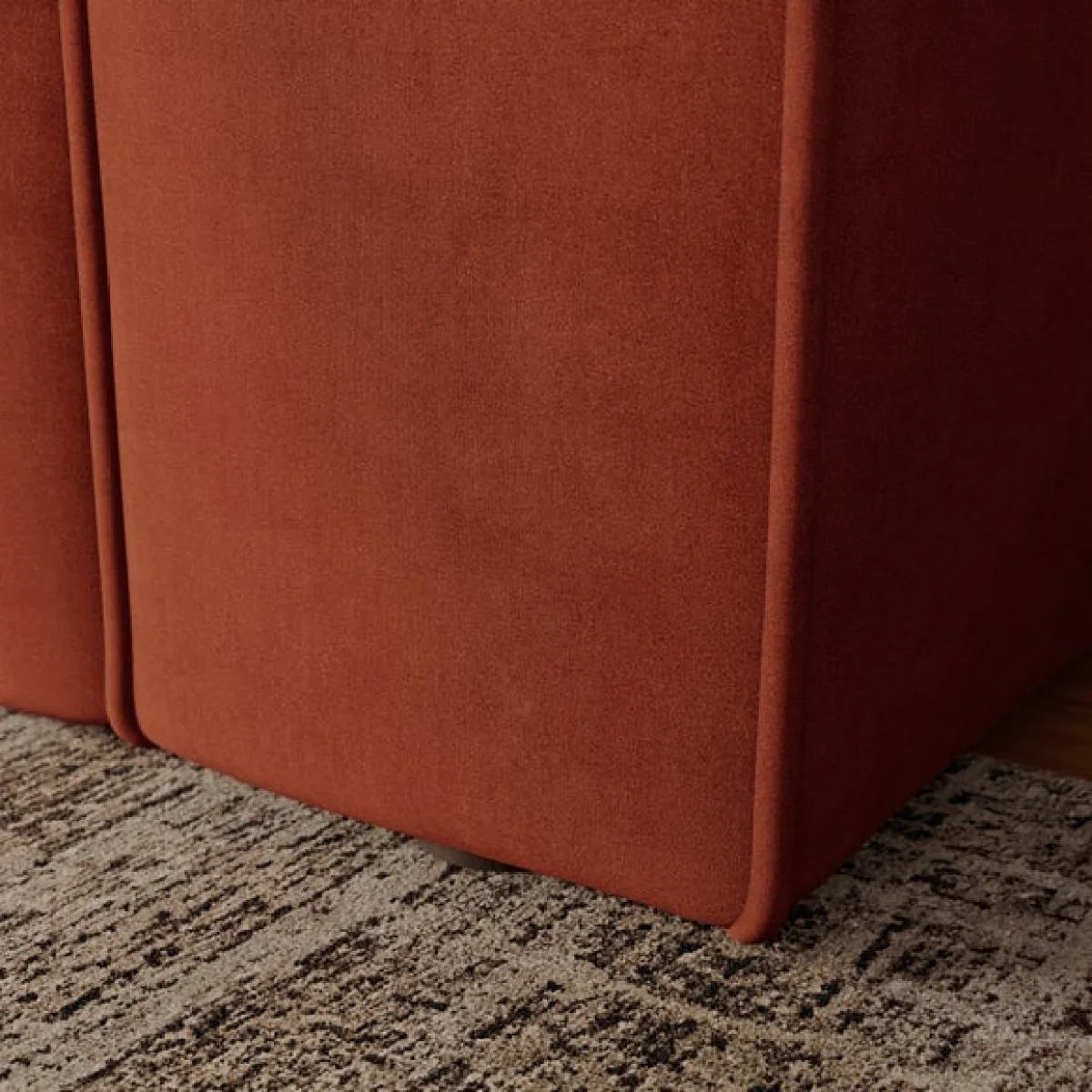 Abel Matte Velvet Corner Sofa – image 5