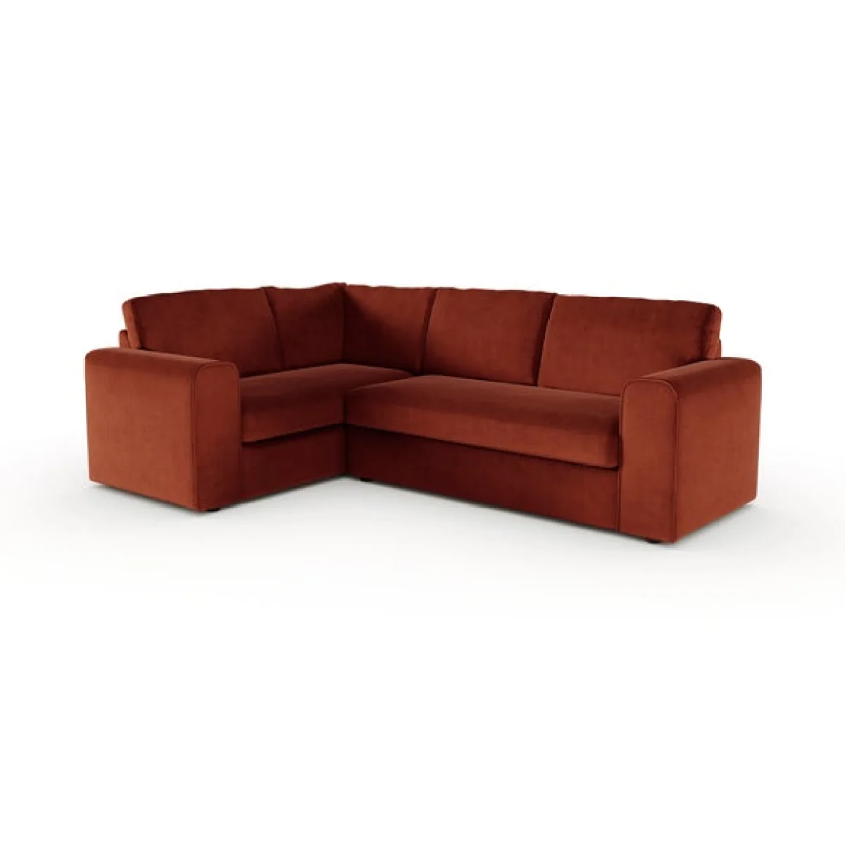 Abel Matte Velvet Corner Sofa – image 8