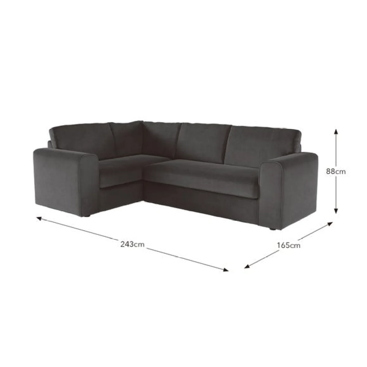 Abel Matte Velvet Corner Sofa – image 9